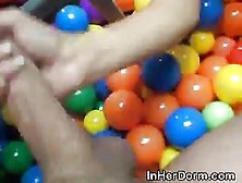College Girl Gives Handjob With Cumshot At Dorm Room Party