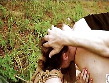 Wild Into The Woods Red Head Gets Nude For Bondage And Anal Fucking