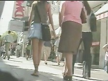 Teen Up Skirt Video Featuring A Long Legged Teen In A Mini Skirt
