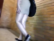 Candid Ass In Tight Skirt - Big And Hot! (+Slow Motion)