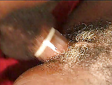 Black Slut Gets Her Hairy Pussy Licked And Jammed Hard