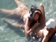 Mom With Nice Tits Sucks Her Husband's Dick At The Beach After Being Licked To Orgasm