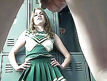 Cute Girl In Cheerleader Uniform Sucks The Guy Off With Pleasure