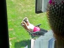 Spy Neighbour In Topless