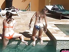 Coed College Amateurs Goes Wild At Their Pool Party