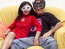 Couple With Mask Has Sex In Front A Camera 22 Min