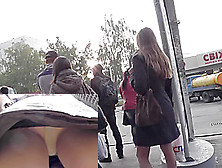Dirty Upskirt Pussy Pics Expose Chick's Underwear
