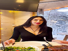 Hot Wife On A Date In A Restaurant Cheats On Her Husband