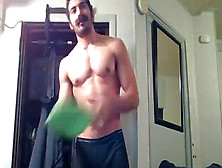 Super Hot Hunk Disguised As Luigi Showcases Off His Great Body & Cock