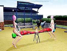 Let's Play On The Seesaw (Yuri Bondage Sex) - 3D Mmd