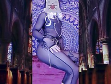Kinky Blonde Shemale Teases In Her Fetish Black Nun Uniform