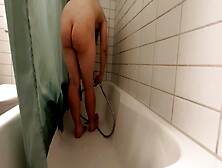 Cute Twink Plays With His Dildo In The Shower