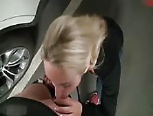 Fucking A Posh Blonde In A Parking Deck.