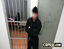 Sexy Crime Girl Loves Tasting The Jail Officer's Cock