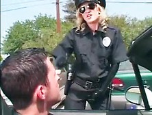 Cop Lady In Black Latex Is Super Hot