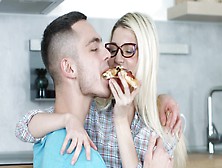 Horny Couple Is Having Genital Interaction In The Kitchen