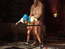 3Dxpassion - Beautiful Female Elf Gets Fucked By The Big Ogre In The Dungeon