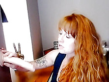 Redhead Deepthroat Training Herself To Be A Good Slut Camwhore Gagger