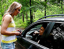 Blonde Bombshell Izabella C Enjoys Hard Fuck In The Car With Her Lover