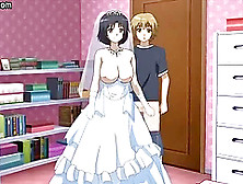 Hot Anime Bride Gets Tits Fucked