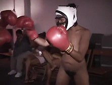 Topless Boxing With Two Black Amateurs