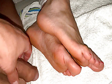 Rubbing Dick Feet,  Solejob,  Feet Wank