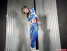 Superheroine All American Girl Captured Bound And Humiliate