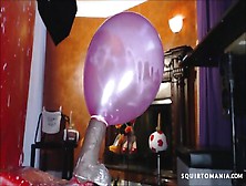 Sexy Latina Maid On Squirting Dildo Huge Cum Load