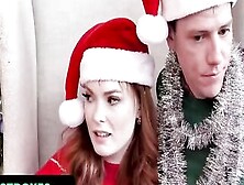 Family Grind - Redhead Cougar Celebrated Christmas Holiday With Hardcore