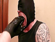 And Here The Third Male Joined Us And They Fist Me Deep In The Throat In Leather And Latex Gloves P3