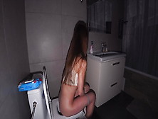 Real Cheating.  Dirty Sex Of Wife With Lover In The Toilet.  Anal
