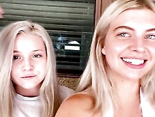 Two Sexy Blondes Suck And Fuck Sugar Daddy's Big Dick - Amateur Threesome Homemade Hardcore