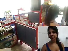 Cam Girl Masturbates At Work Serving Customers
