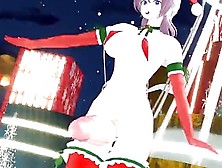 Futanari With A Massive Cock Dancing In Her Christmas Outfit