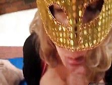 Masked Amateur Wife With Big Hooters Delivers A Pov Blowjob Video