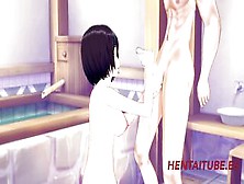 Attack On Titans Cartoon - Mikasa & Levi Sex Inside The Bath-Tub 1/2