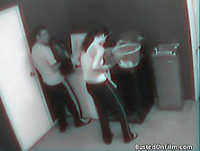 Laundry Room Fuck Caught On Security Camera