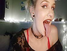 Long Tongue Cutie Showing Off