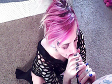 Pov Rough Fuck-A-Thon & Hottest Gonzo Deepthroat With Tiny Pale Tattooed Goth Slut