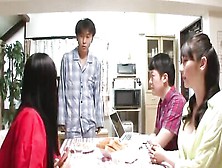 Horny Asian Couple Is Having Sex In The Kitchen After Dinner