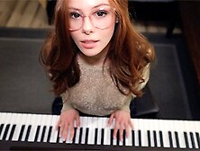 Music Is Fun When A Student Has No Panties Piano Lessons Sex With Teacher Cum On Face
