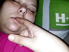 Sleeping Bbw Mouth Play N Hair Cum