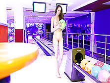 Sweet Girl With Bowling Balls