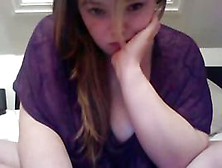 Chubby Teen Gal Performs On Webcam