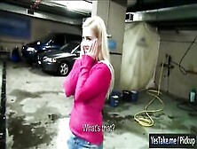 Cutie Blonde Czech Babe Ellen Fucked In The Parking Lot