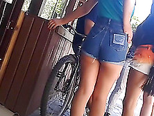 Spycam Young Teen In Shorts