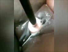 Ebony Gf Using Her Sex Machine To Squirt