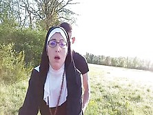 This Nun Getting Her Butt Filled With Cum Before She Goes To