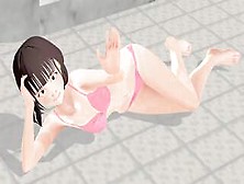 Toyota Nono Animation Girl Shakes Her Big Tits With Pink Bikini. 【Hentai】