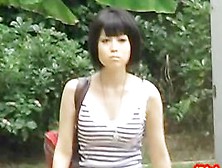Black-Haired Skinny Oriental Hoe Loses Some Of Her Pubes During Sharking Action